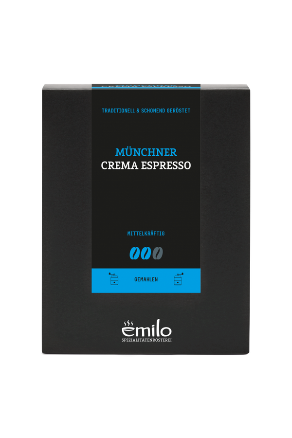Espresso "Münchner Crema" ganze Bohne 200g emilo Spezialitätenrösterei
