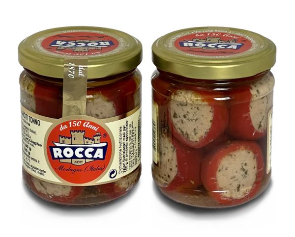 Peperoncini Farciti Tonno in olio di oliva 180g Rocca 1870