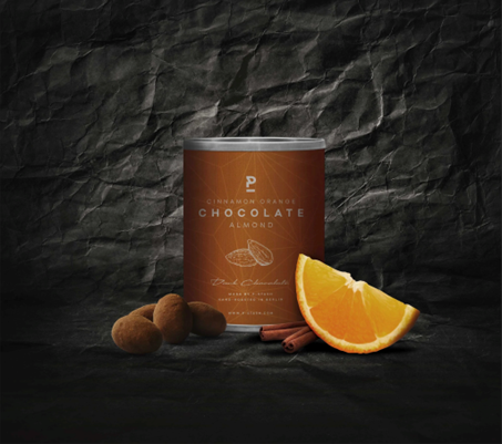 Mandel - Dunkle Schokolade mit Zimt & Orange 60g P Stash