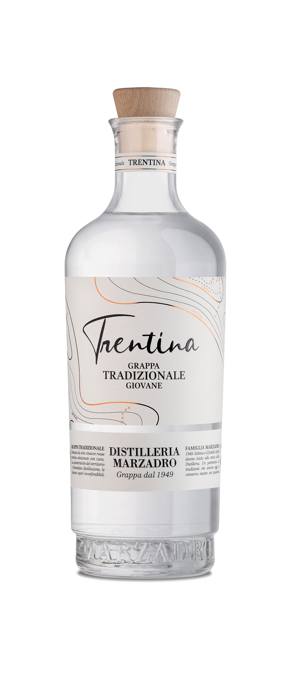 La Trentina - Tradizionale Grappa giovane 0,5l 41% Vol. Marzadro - Vinothek  Munzert Italienische und Südtiroler Weine, Feinkost und mehr